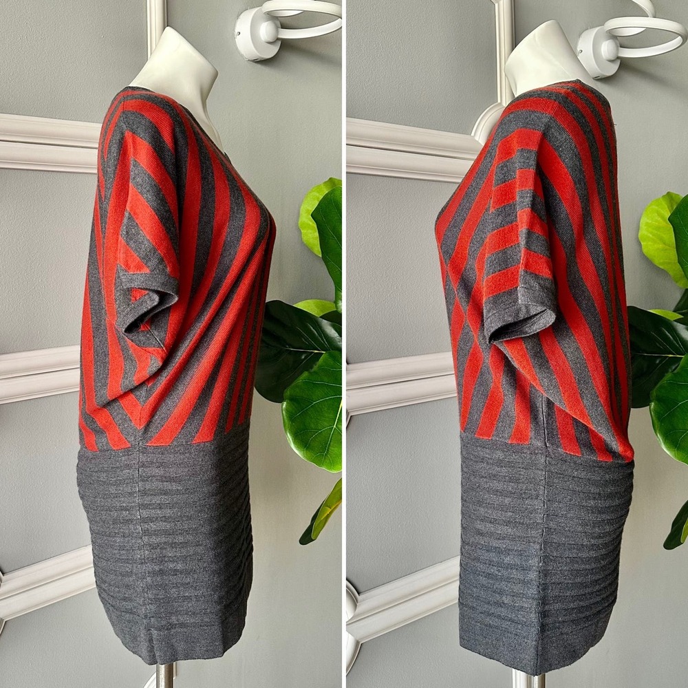 Elio Wool and Cashmere Striped Sweater Dress Size Medium - Picture 4 of 9